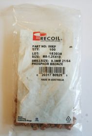 M8-1.25x1D Phosphor Bronze Wire Thread Inserts (Bag of 100)