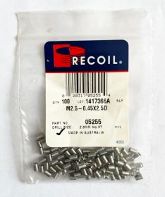 M2.5-0.45x2.5D wire thread inserts (bag of 100)