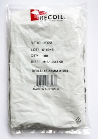 M12-1.25x1.5D wire thread inserts (bag of 100)