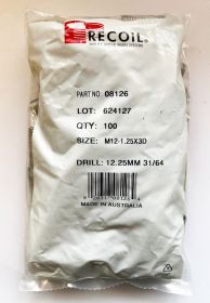 M12-1.25x3D wire thread inserts (bag of 100)