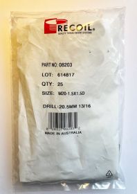 M20-1.5x1.5D Recoil wire thread inserts (bag of 25)