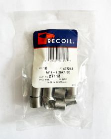 M11-1.25x1.5D wire thread inserts (bag of 10)